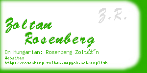zoltan rosenberg business card